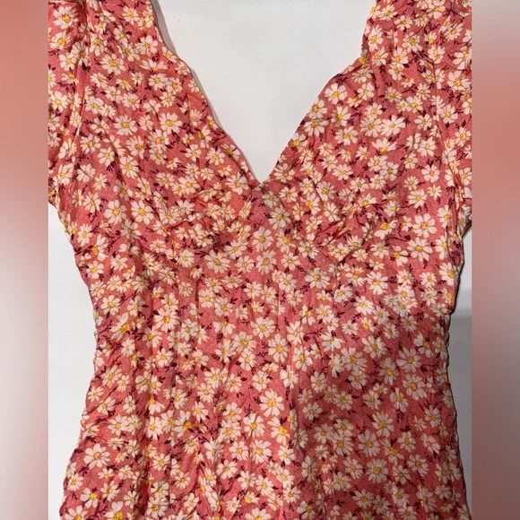 NWT Altar’d State Bellamy Floral Dress Coral - Picture 5 of 6